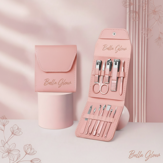 Bella Glow Manicure Kit - Logo on Leather